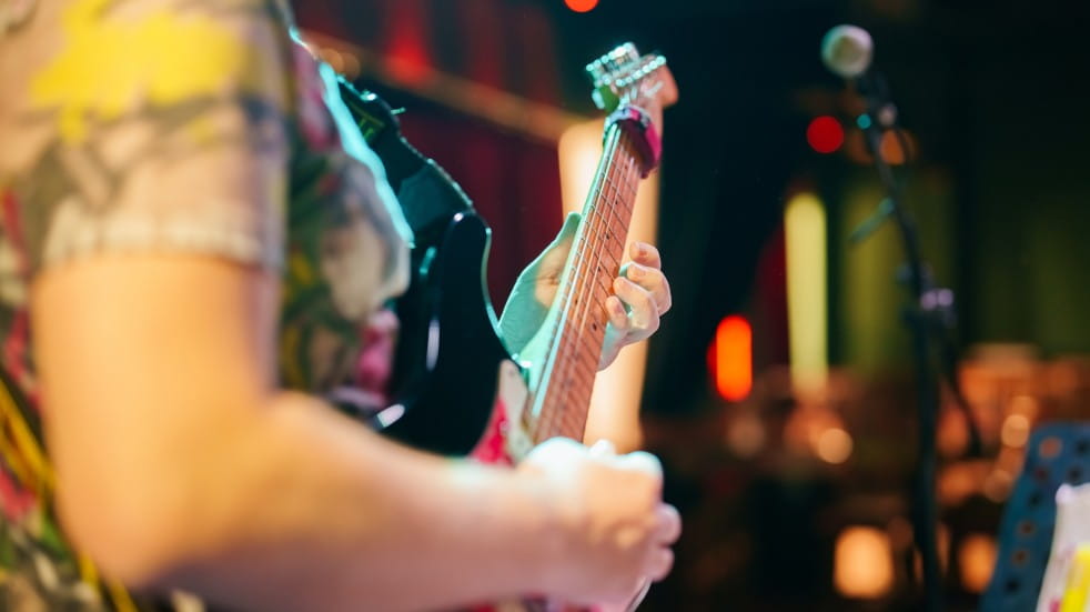 Guitarist on stage